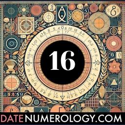 Numerology meaning and interpretation of date 16 according to the Kabbalistic Numerology Tradition