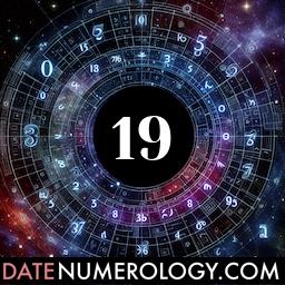 Numerology meaning and interpretation of date 19 according to the Modern Numerology Tradition