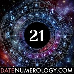Numerology meaning and interpretation of date 21 according to the Modern Numerology Tradition