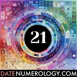 Numerology meaning and interpretation of date 21 according to the Pythagorean Numerology Tradition