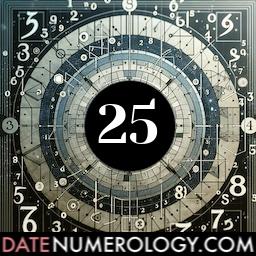 Numerology meaning and interpretation of date 25 according to the Chaldean Numerology Tradition