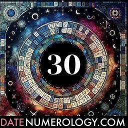 Numerology meaning and interpretation of date 30 according to the Chinese Numerology Tradition