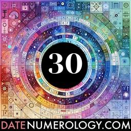 Numerology meaning and interpretation of date 30 according to the Pythagorean Numerology Tradition
