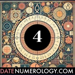 Numerology meaning and interpretation of date 4 according to the Kabbalistic Numerology Tradition