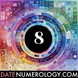 Numerology meaning and interpretation of date 8 according to the Pythagorean Numerology Tradition